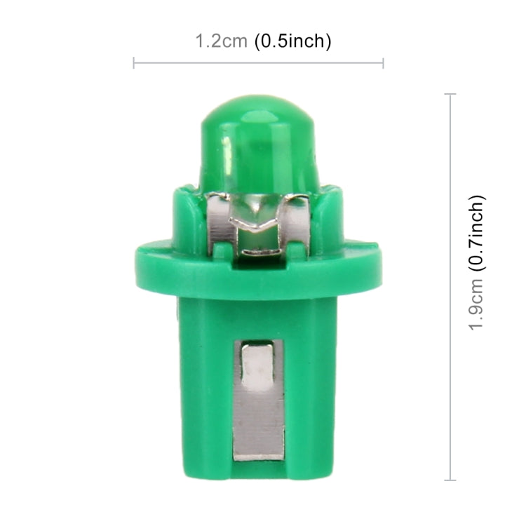 10 PCS 0.4W B8.5 Wedge Instrument Panel COB LED Light Dashboard Gauge Cluster Indicator Lamp Bulb (Green Light) by buy2fix