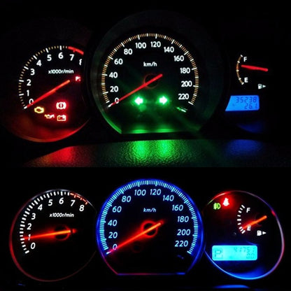 10 PCS 0.4W B8.5 Wedge Instrument Panel COB LED Light Dashboard Gauge Cluster Indicator Lamp Bulb (Green Light) by buy2fix