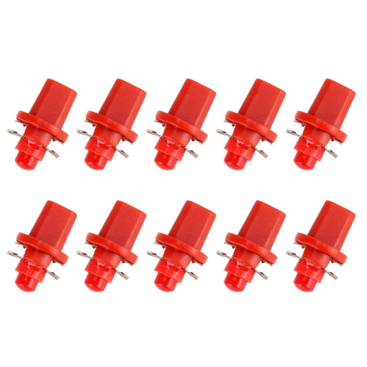 10 PCS 0.4W B8.5 Wedge Instrument Panel COB LED Light Dashboard Gauge Cluster Indicator Lamp Bulb (Red Light) by buy2fix