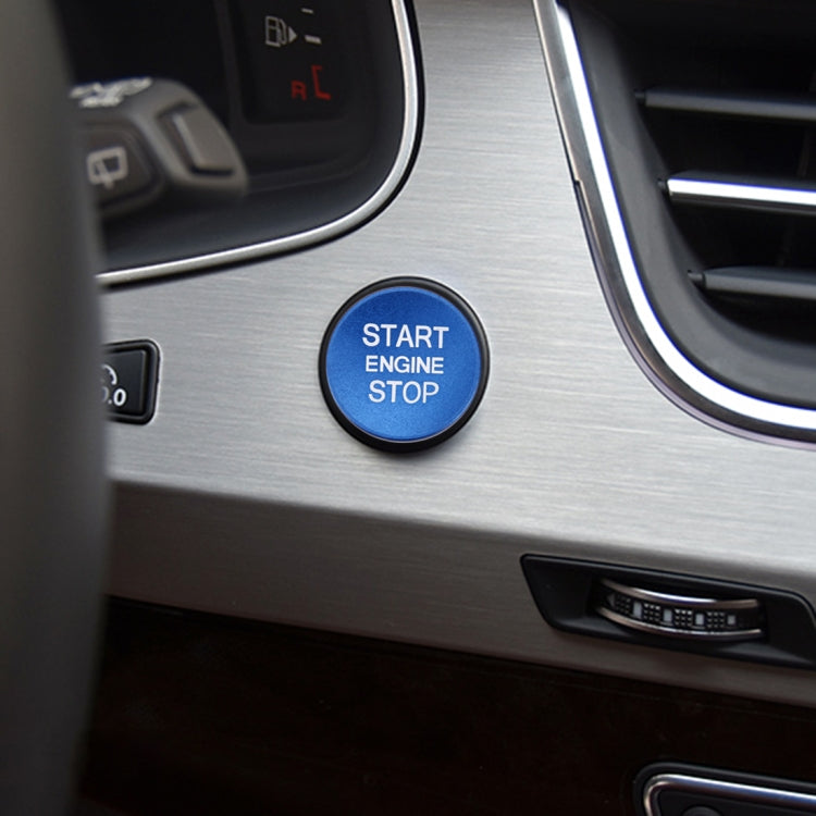 Car Engine Start Key Push Button Cover Trim Aluminum Alloy Sticker Decoration for Audi(Blue) by buy2fix