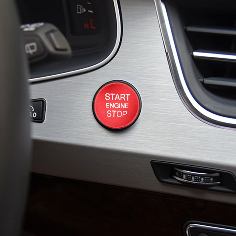 Car Engine Start Key Push Button Cover Trim Aluminum Alloy Sticker Decoration for Audi(Red) by buy2fix