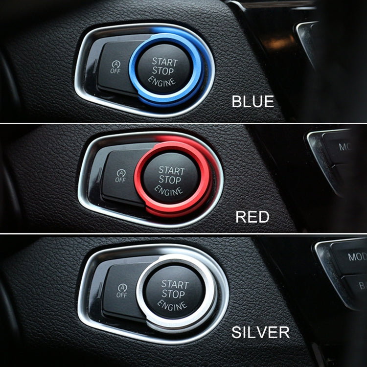 Car Engine Start Key Push Button Ring Trim Aluminum Alloy Sticker Decoration for BMW(Blue) by buy2fix