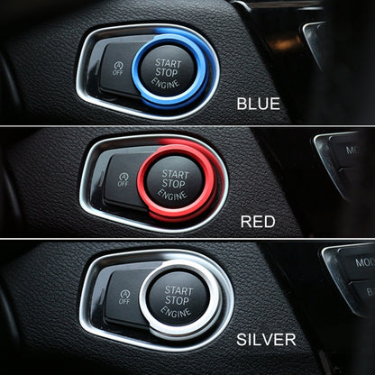 Car Engine Start Key Push Button Ring Trim Aluminum Alloy Sticker Decoration for BMW(Red) by buy2fix