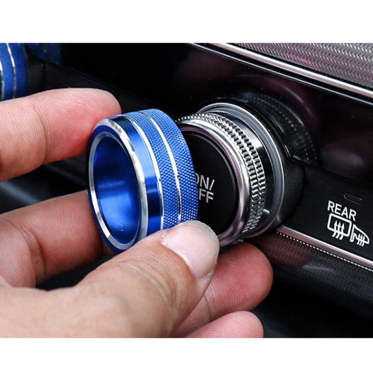 3 PCS Car Aluminum Alloy Air Conditioner Knob Case for Honda Tenth Generation Accord(Blue) by buy2fix
