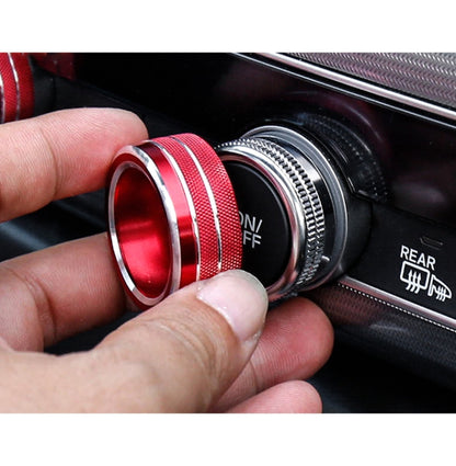 3 PCS Car Aluminum Alloy Air Conditioner Knob Case for Honda Tenth Generation Accord(Red) by buy2fix