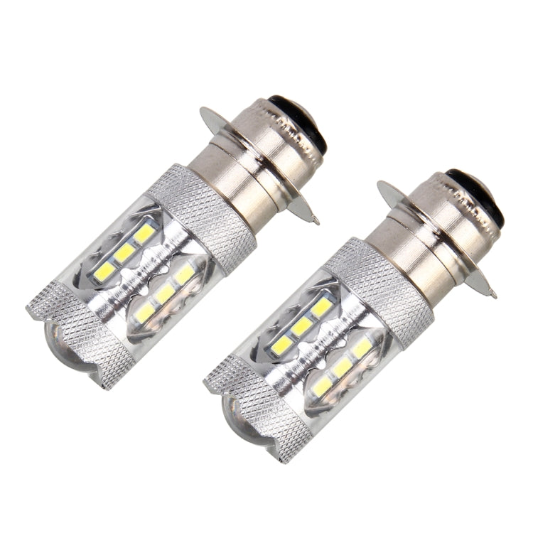 Motorcycle Headlights 250LM 6000K White H6M/PX15D 5W 16LEDs SMD-2835 Lamps, DC 12V (White Light) - Headlights by buy2fix | Online Shopping UK | buy2fix