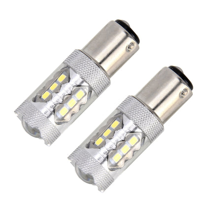 2 PCS 1157 / BAY15D 5W 250LM 6000K Car Auto Brake Lights 16LEDs SMD-2835 Lamps, DC 12V(White Light) - Brake Lights by buy2fix | Online Shopping UK | buy2fix