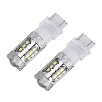 2 PCS T25 / 3156 5W 250LM 6000K Car Auto Turn Light Reversing Lights 16LEDs SMD-2835 Lamps, DC 12V(White Light) - Arrow Turn Lights by buy2fix | Online Shopping UK | buy2fix