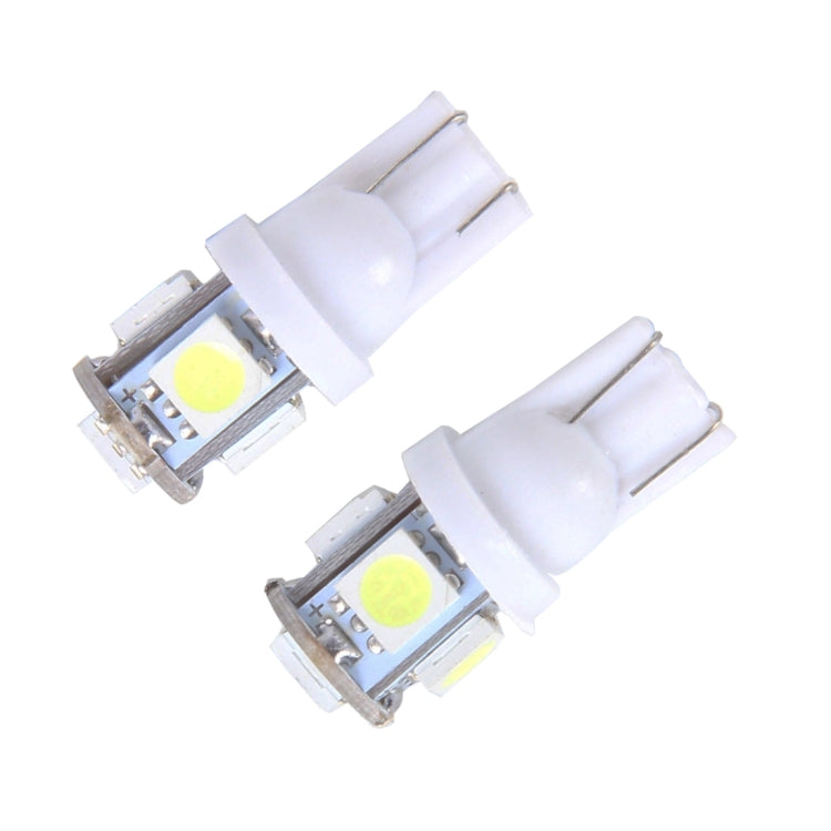 10PCS T10 3W 5500K SMD 5050 5 LED Car Clearance Lights Lamp, DC 12V(White Light) - Clearance Lights by buy2fix | Online Shopping UK | buy2fix