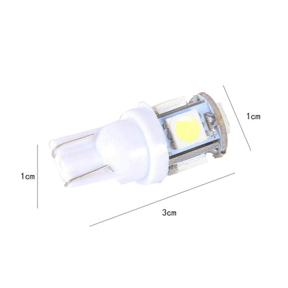 10PCS T10 3W 5500K SMD 5050 5 LED Car Clearance Lights Lamp, DC 12V(White Light) - Clearance Lights by buy2fix | Online Shopping UK | buy2fix