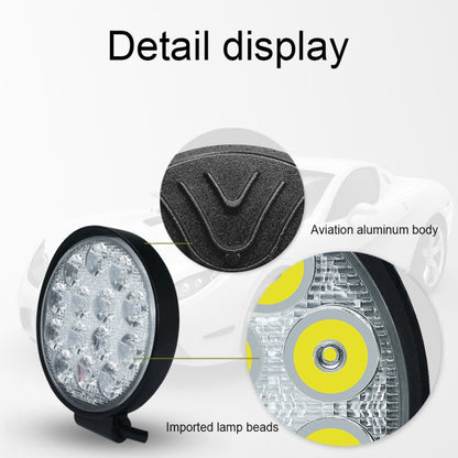 10.5W White Light Round-Shaped Waterproof Car Boat Marine Work Lights Spotlight LED Bulbs, DC 9-30V - Work Lights by buy2fix | Online Shopping UK | buy2fix