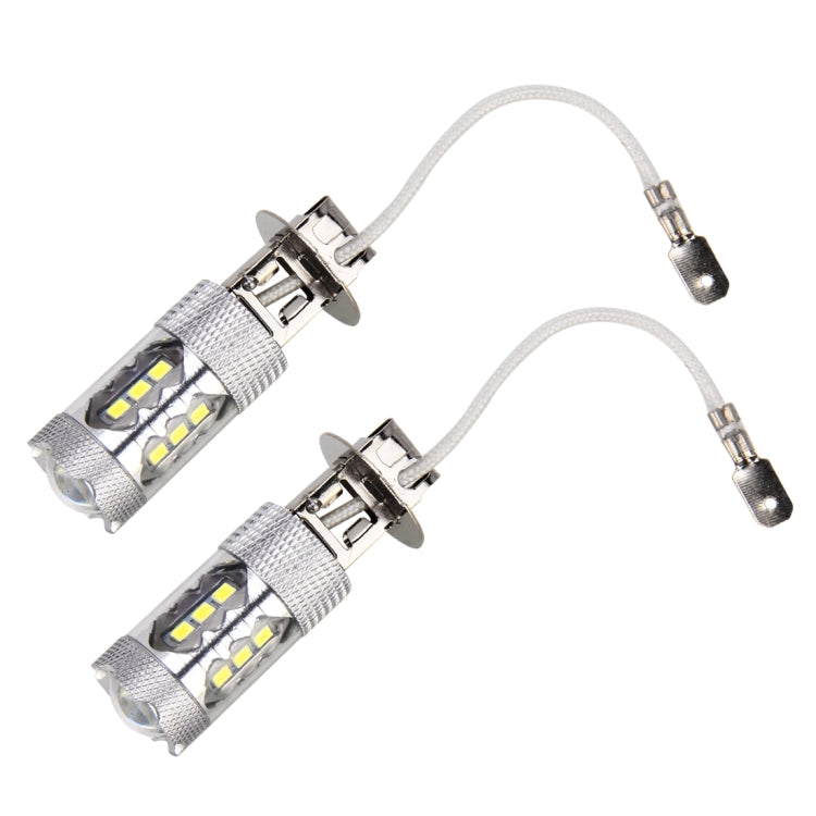 2 PCS H3 DC 12V 5W 250LM Auto Car Fog Lights with 16 SMD-2835 LED Bulbs (White Light) - Fog / Driving Lights by buy2fix | Online Shopping UK | buy2fix