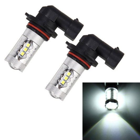 2 PCS HB4 / 9006 DC 12V 5W 250LM Auto Car Fog Lights with 16 SMD-2835 LED Bulbs (White Light) - In Car by buy2fix | Online Shopping UK | buy2fix