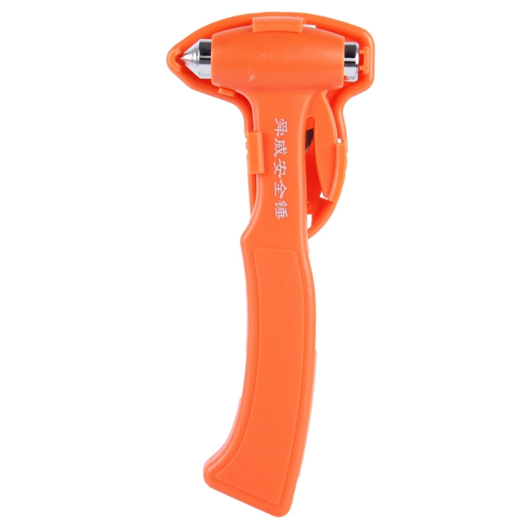 SHUNWEI SD-3501 Seat Belt Cutter Window Breaker Auto Rescue Tool Ideal Plastic Shell Car Safety Emergency Hammer with Adhesive Tape And Fixation Frame(Orange) - Emergency Hammer by SHUNWEI | Online Shopping UK | buy2fix