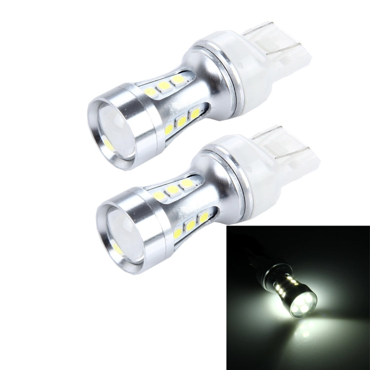 2 PCS 7443 10W 1000LM 6500K 18 SMD-3030 LED Car Brake Lights Turn Light, DC 12V(White Light) - Brake Lights by buy2fix | Online Shopping UK | buy2fix