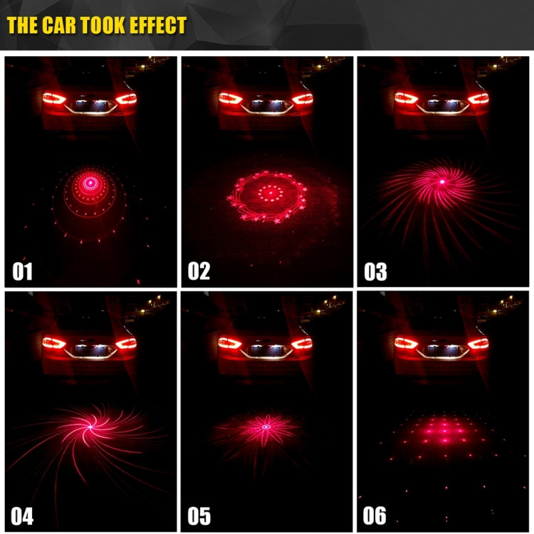 200mW Universal Car And Motorcycle Rear-end Alarm 650nM Laser Fog Anti-Collision Warning Lamp with Six Pattern, DC 8-36V Cable Length: 60cm(Red Light) - Fog / Driving Lights by buy2fix | Online Shopping UK | buy2fix