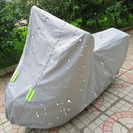 Outdoor Universal Anti-Dust Sunproof Waterproof Electric Bike Without Rear Box Aluminum Film Flocking Cover with Warning Strips, Fits Bike up to 2m(78 Inches) In Length, XL Size: 203x89x122cm