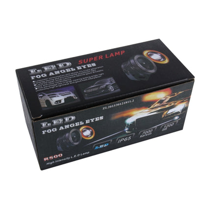 2 PCS 2.5 inch 10W 900 LM 6000K Car Fog Lights with Colorful Angle Eye Light, DC 12V(White Light) - Fog / Driving Lights by buy2fix | Online Shopping UK | buy2fix