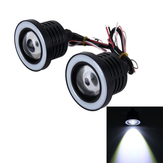 2 PCS 3.5 inch 10W 900 LM 6000K Car Fog Lights with Colorful Angle Eye Light, DC 12V(White Light) - Fog / Driving Lights by buy2fix | Online Shopping UK | buy2fix