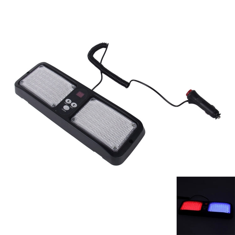 High qulaity DC 12V,9W LED Waterproof Car Sunshade Red Light And Blue Light Warning Lights Strobe Emergency Lights Flashing Light with 12 Kinds Flash Patterns - Warning Lights by buy2fix | Online Shopping UK | buy2fix