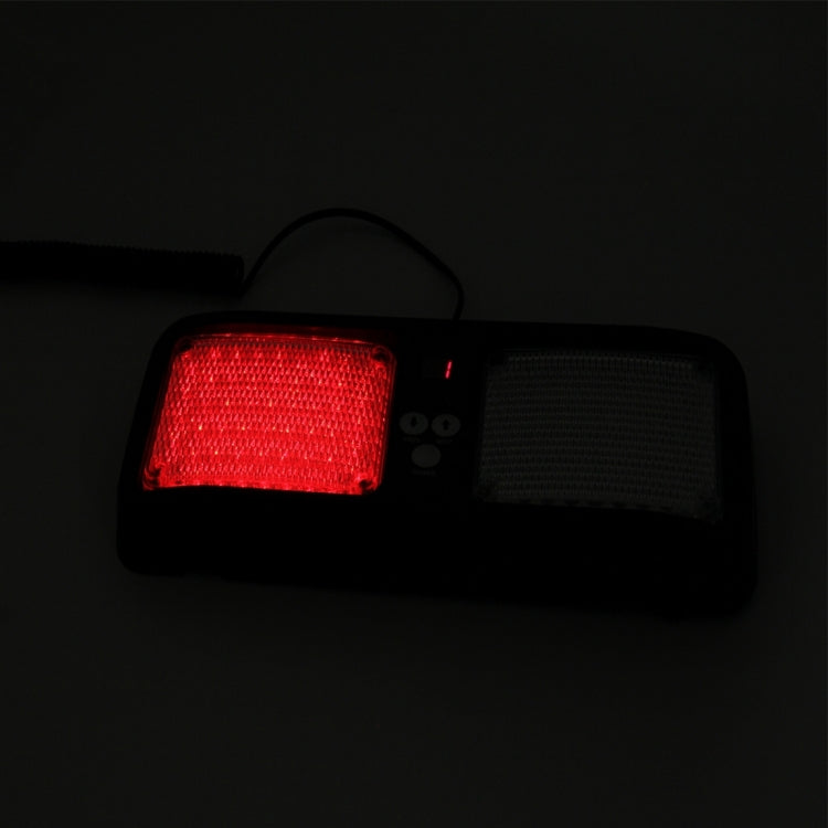 High qulaity DC 12V,9W LED Waterproof Car Sunshade Red Light And Blue Light Warning Lights Strobe Emergency Lights Flashing Light with 12 Kinds Flash Patterns - Warning Lights by buy2fix | Online Shopping UK | buy2fix