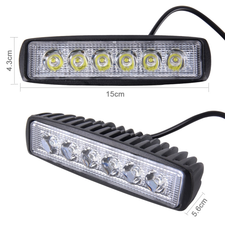 DC 10-30V 18W 1500LM 6500K Waterproof Vehicle Car Boat Marine External Work Lights Emergency Lights 30 Degrees Adjustable Spot Light LED Car Bulbs with 6 Intense Wafer LED Lights(White Light) - Work Lights by buy2fix | Online Shopping UK | buy2fix