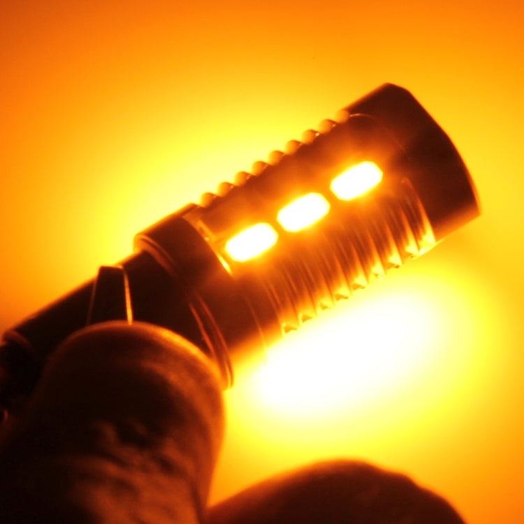 2 PCS 1157/BAY15D 6W 22 SMD-5730-LEDs White + Yellow Light Brake Light Turn Light, DC 12V by buy2fix