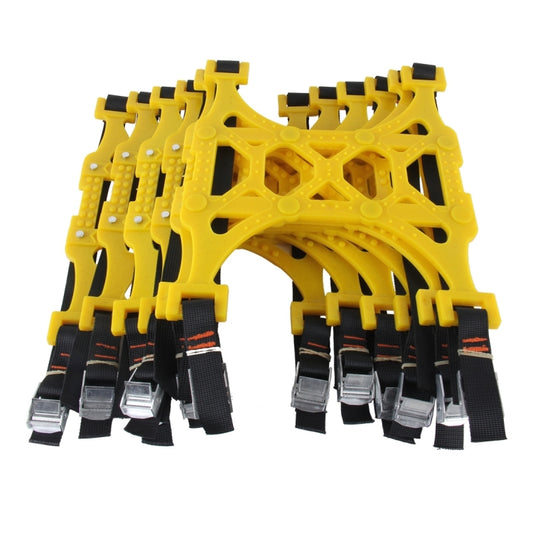 6 PCS Car Snow Tire Anti-skid Chains Yellow Chains For Family Car by buy2fix