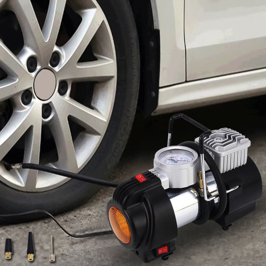 Compresseur d'air robuste Portable 4x4 12V 150PSI 35LPM, pompe gonflable pour pneus, outil de voiture avec lampe de travail pour urgence extérieure