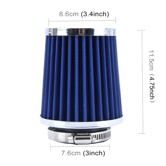 HKS 5cm Universal Mushroom Head Style Air Filter for Car(Blue) by buy2fix