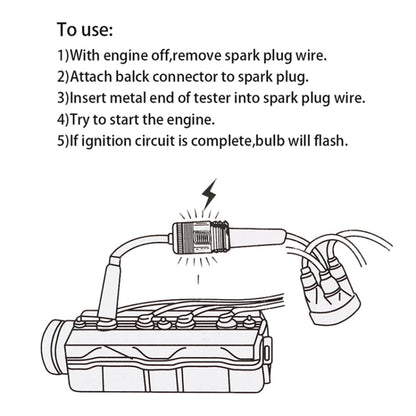 DC 12V Ignition Test Instrument Spark Plug Ignition Detector Auto Diagnostic Test Tool - In Car by buy2fix | Online Shopping UK | buy2fix