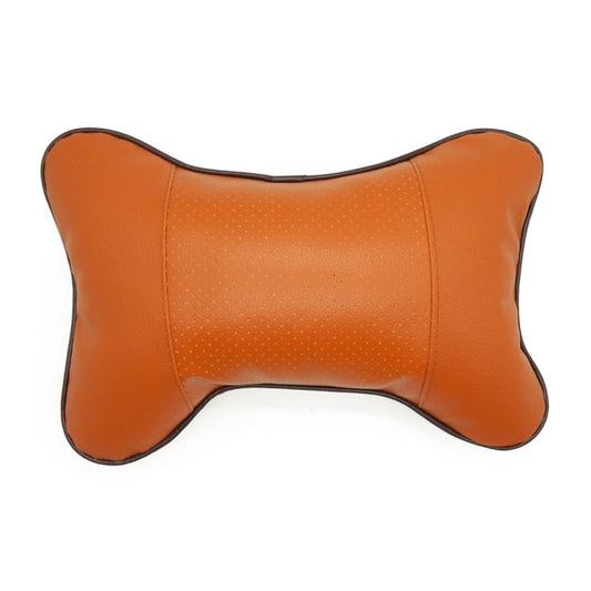 Four Seasons Breathable Leather Surface Car Neck Pillow Head Pillow(Brown) by buy2fix