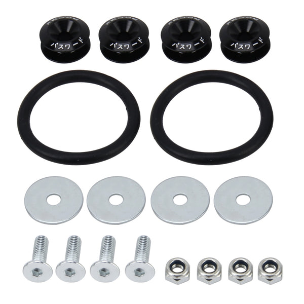 4 PCS Car Modified Screw Gaskets Bodywork Stainless Steel Gasket Bolts, Diameter: 24mm(Black) by buy2fix
