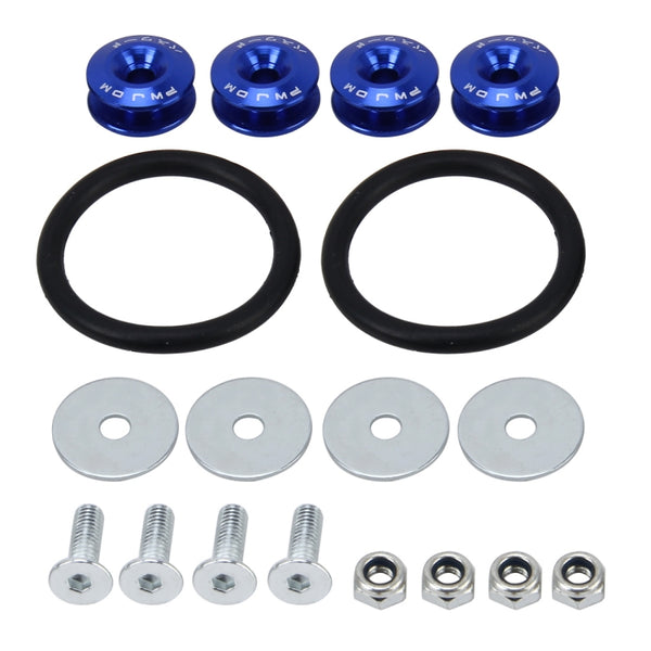 4 PCS Car Modified Screw Gaskets Bodywork Stainless Steel Gasket Bolts, Diameter: 24mm(Blue) by buy2fix