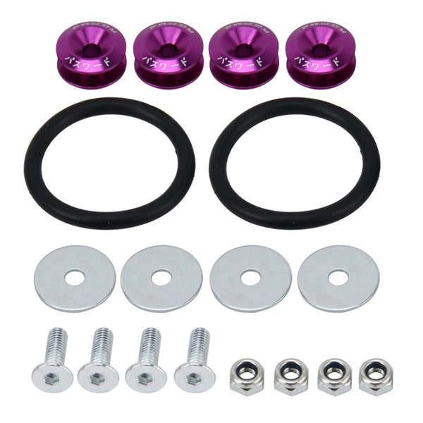 4 PCS Car Modified Screw Gaskets Bodywork Stainless Steel Gasket Bolts, Diameter: 24mm(Purple) by buy2fix
