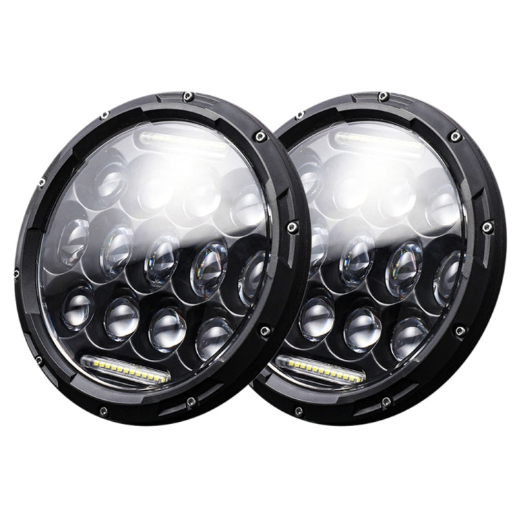 2 PCS 7 inch DC10-48V 36W 6000K Harley Motorcycle Headlight with 12 SMD-5630-LED Lamps and 12 Crystal Lamp Beads(White Light) - Work Lights by buy2fix | Online Shopping UK | buy2fix