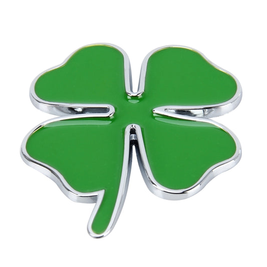 Four Leaf Clover Herb Luck Symbol Badge Emblem Labeling Sticker Styling Car Dashboard Decoration, Size: 4*3.3cm by buy2fix