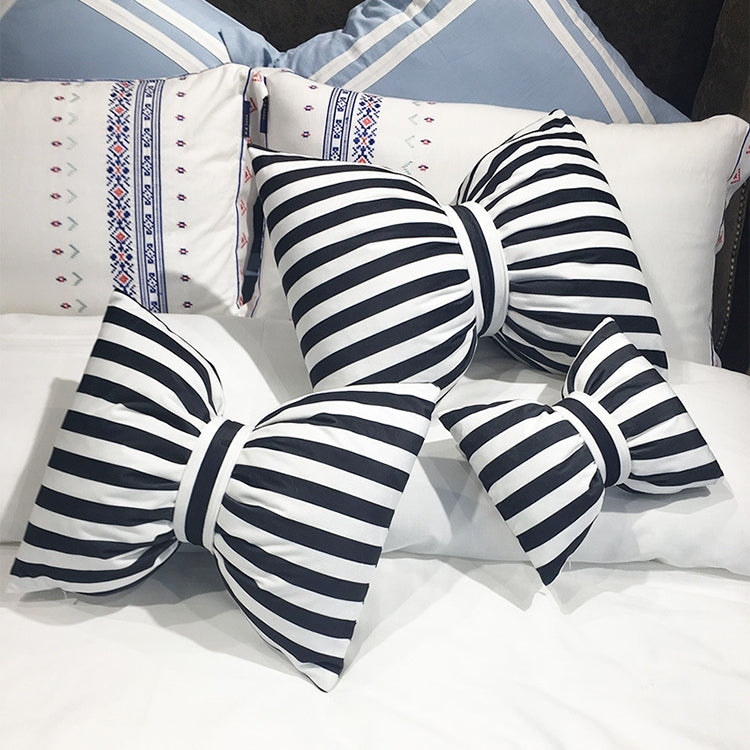 Classical Stripe Bowknot Style Breathable Car Waist Pillow Back Cushion, Size: 35*45cm by buy2fix