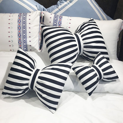 Classical Stripe Bowknot Style Breathable Car Waist Pillow Back Cushion, Size: 35*45cm by buy2fix