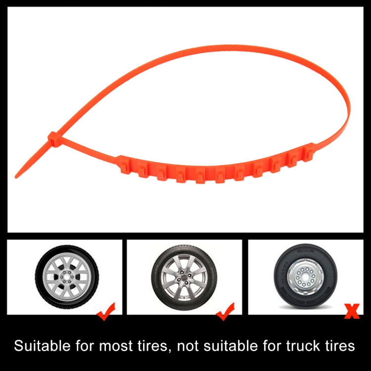 10 PCS Car Tire Emergency Single Grid Anti-skid Chains Tyre Anti-slip Chains by buy2fix