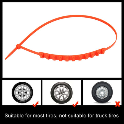 10 PCS Car Tire Emergency Single Grid Anti-skid Chains Tyre Anti-slip Chains by buy2fix