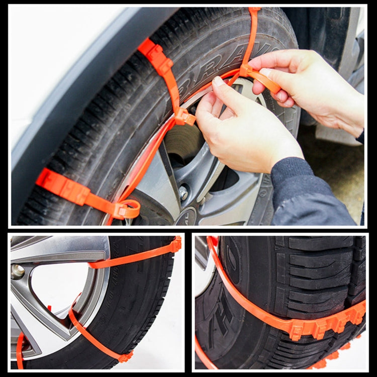 10 PCS Car Tire Emergency Single Grid Anti-skid Chains Tyre Anti-slip Chains by buy2fix