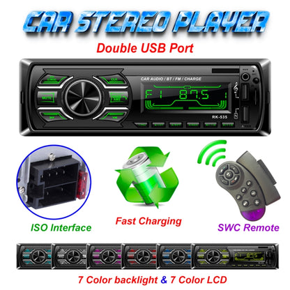 RK-535 Car Stereo Radio MP3 Audio Player with Remote Control, Support Bluetooth Hand-free Calling / FM / USB / SD Slot - Car MP3 & MP4 & MP5 by buy2fix | Online Shopping UK | buy2fix