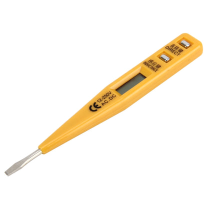 Portable AC DC Voltage Test Pencil Circuit Detector Volt Tester 12-250V Detection(Yellow) - Voltage Detector by buy2fix | Online Shopping UK | buy2fix