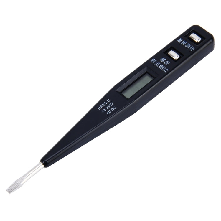 Portable AC DC Voltage Test Pencil Circuit Detector Volt Tester 12-250V Detection(Black) - Voltage Detector by buy2fix | Online Shopping UK | buy2fix