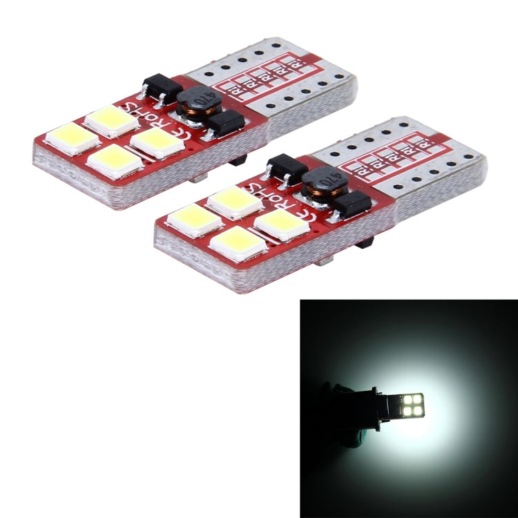 2 PCS T10 3W 300 LM 6000K Constant Current Car Clearance Light with 8 SMD-2835 Lamps, DC 9-18V(White Light) - Clearance Lights by buy2fix | Online Shopping UK | buy2fix