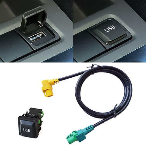 Autonavigation RCD510+310+ USB Adapter Schalter Stecker + Kabelhärte für Volkswagen Golf 6 / Scirocco / Sagitar / New Bora NAV231/268MF