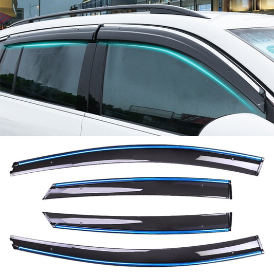 4 PCS Window Sunny Rain Visors Awnings Sunny Rain Guard for Ford Focus 2012-2018 Version Sedan - Window Foils & Solar Protection by buy2fix | Online Shopping UK | buy2fix