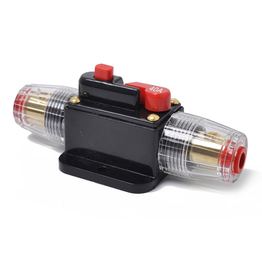DC 12-24V Car Circuit Breaker Stereo Audio Fuse Holder Insurance 40A Fuse by buy2fix
