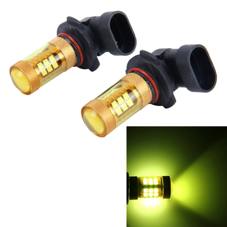 2 PCS 9006 10W 1000 LM Car Fog Lights with 28 SMD-3030 LED Lamps, DC 12V(Gold Light) - Fog / Driving Lights by buy2fix | Online Shopping UK | buy2fix